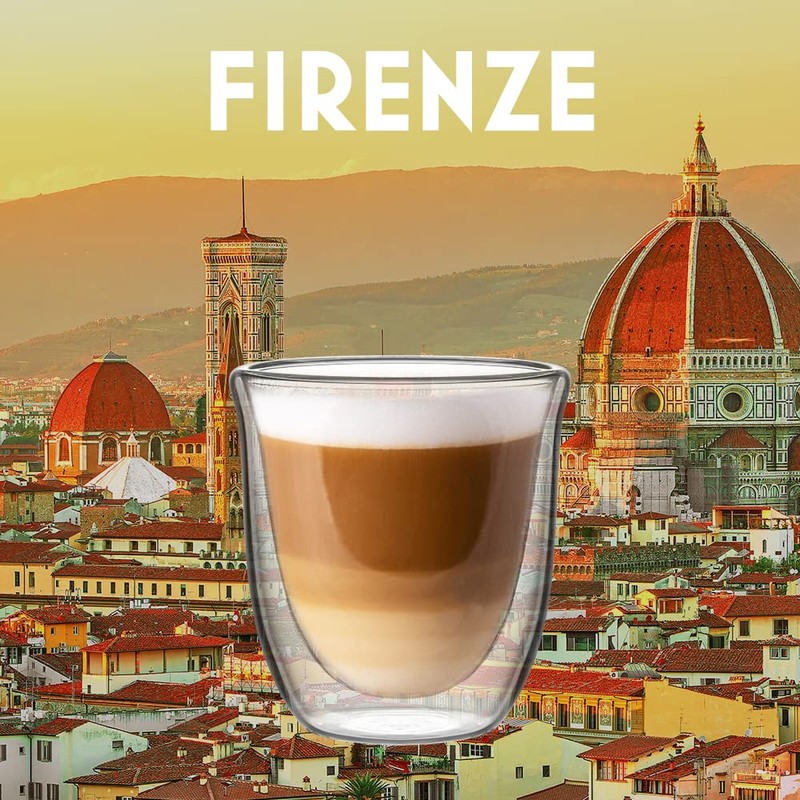 Bialetti Florence Double Wall Glass, Heat Resistant Glass, 6.8 fl