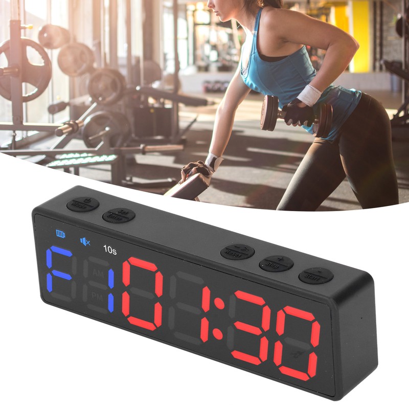 Gym Timer Portable Workout Interval Timer Fitness Clock Large Digital