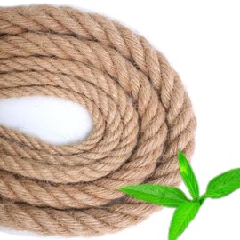 Tread star, Jute Rope Climbing Rope, Natural Garden Jute Twine Cord, Tug of War Rope, Barrier, Handrail, Rope Made of (10 mm-20 m)