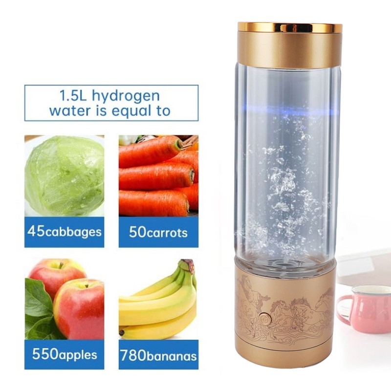 350ml Hydrogen Water Bottle Portable Hydrogen Water Ionizer Machine Hydrogen
