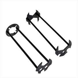 ZhugtaoDermd 2Pcs Kitchen Sink Wrench Set, Multifunctional Basin Wrench with 4-Jaw Design, 7 Sizes for Faucet Installation & Maintenance in Tight Spaces