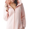 Dorota cosy and modern cotton bathrobe with pockets, zip and