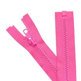 Sawoake 2PCS #5 6 Inch Separating Jacket Zippers for Sewing Coats Jacket Zipper Rose Red Molded Plastic Zippers Bulk Tailor DIY Sewing Tools for Garment/Bags/Home Textile