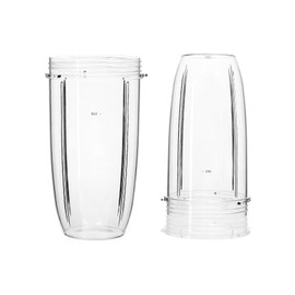 QWORK® Pack of 2 32 oz Juicer Cups Replacement Parts Compatible with NutriBullet Electric Mixer 900 W / 600 W