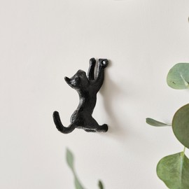 Melody Maison Matte Black Cat Wall Hook