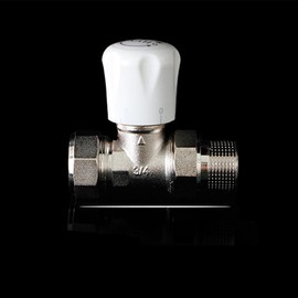 Male & Compression 3/4 Inch to 16 mm Radiator Valves, Straight Thermostatic Valve TRV for Underfloor Heating in the Home Office