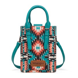 Wrangler crossbody purses for women small tote bag western cell phone purse aztec mini tote bag small crossbody wallet purse WG256-8122TQ