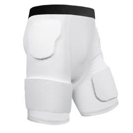 Dialudon Football Girdle Padded Compression Shorts with 5-Pads Hip Protector Pant Adult Protective for Baseball Football Paintball