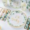350PCS Sage Greenery Baby Shower Party Supplies Serves 50 Guests