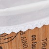 Relaxdays Bamboo Bread Basket, Fabric Liner, French Pattern, Bread &