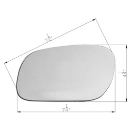 APA Replacement Mirror Glass Non-Heated with Adhesive Pads for 1998-2011 CROWN VICTORIA GRAND MARQUIS 2003-2004 MARAUDER Driver Left Side FO1323115