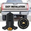 ZUDKSUY 7 Pin Trailer Plug Connector, 12V 7-Way Round RV