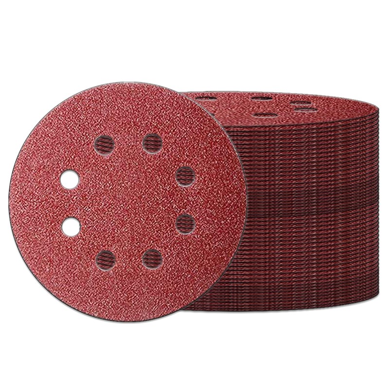 50Pcs 125mm 8 Holes Sanding Discs Pads Sanding Sheets, 5