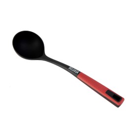 Delcasa DC1676 Nylon Long Handle – Kitchen Dining Cutlery/Crockery Utensil – Ultra Stylish Porridge Spoon – Ideal Serving Ladle for Soup Gravy Liquids Sauce Curry, White