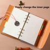 tooloflife 6-Ring Notebook Binder, A6 PU Leather Loose Leaf Notebook
