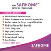 Safhome Satin Silk Pillowcase for Hair and Skin (Standard Black,