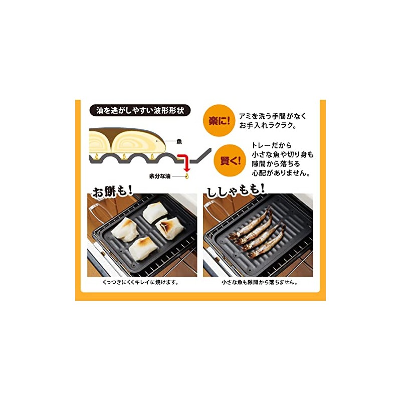 iMedia Grilled Fish Tray for Grill Fluorine Coat