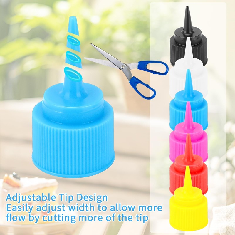 DODHEG 6 Pcs Writer Bottles, Small Squeeze Bottle, Condiment Squeeze