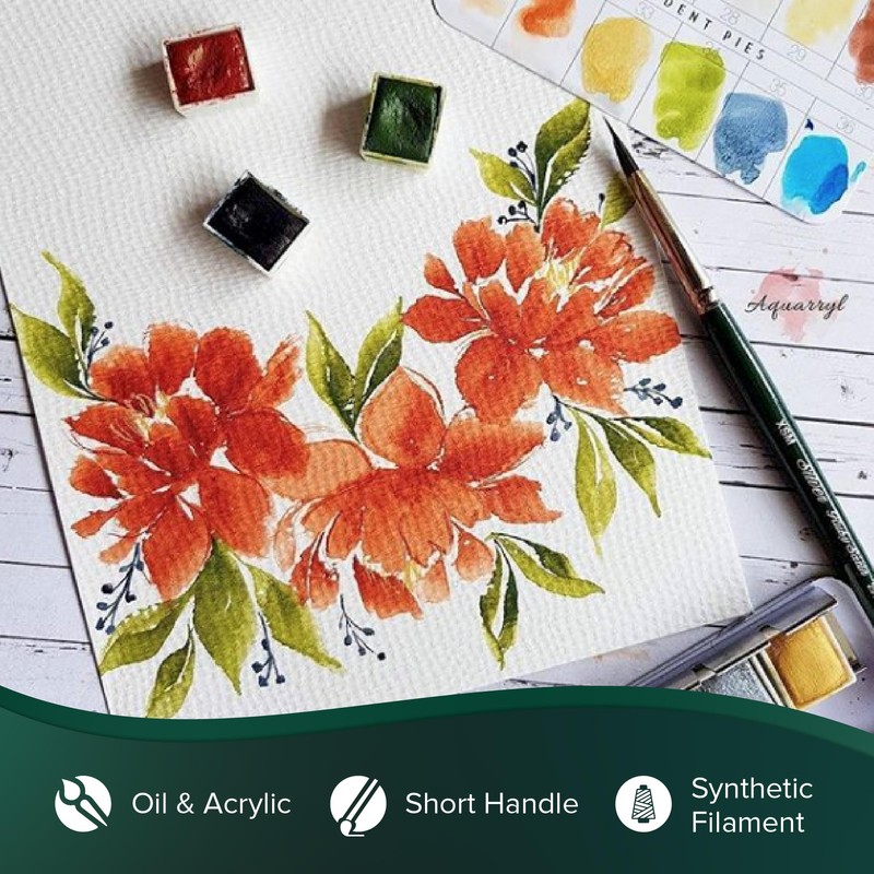 Silver Brush Limited RSS-2540S Ruby Satin Expressive Painting Set, Set