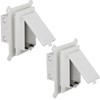 2Pcs Recessed Outlet Box, DBVS1W-1 Low Profile Electrical Boxes, Wall