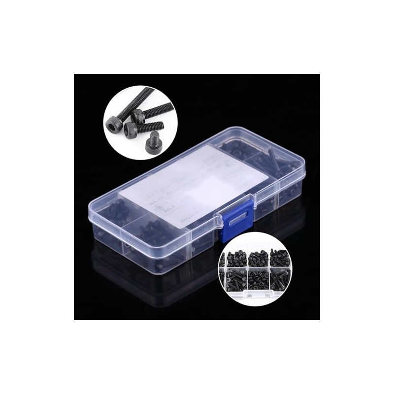 Tornillos M3 280PCS y Tuercas Hex de Acero de Aleaci?n