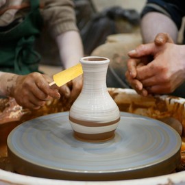 12 Pcs Pottery Sponges, 2-Density Sponge Sticks with Mesh Bag, Clay Sponges for Craft Details, Sturdy Wooden Handles, Ideal for Sculpting and Molding