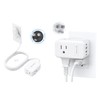 Bundle - 2 Items: 360° Rotating Flat Plug Extension Cord
