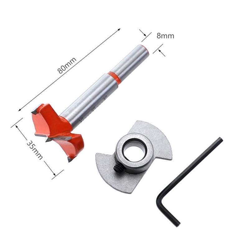 35mm Hinge Template Set Forstner Drill Bit Concealed Hinge Drill