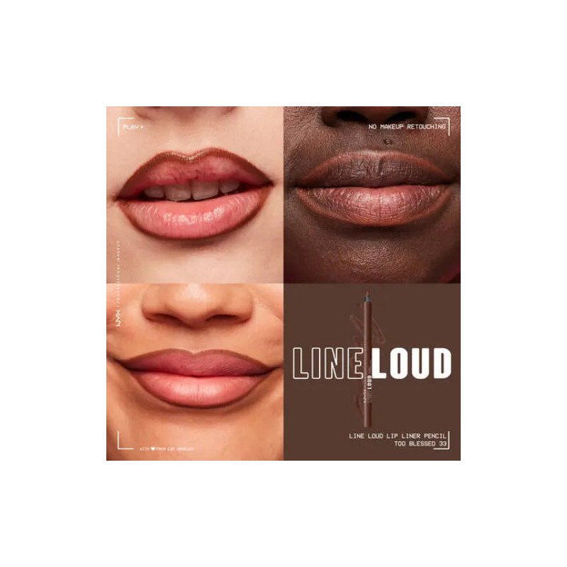 NYX Professional Makeup Line Loud Lip Liner Too Blessed