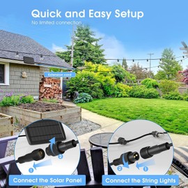 J-ZMQER AC Power Cable Compatible with Ambience Pro Waterproof Extension Cable for Solar Outdoor String Lights, 6 Ft Extension Cord aka Wire for Solar Strip Lights