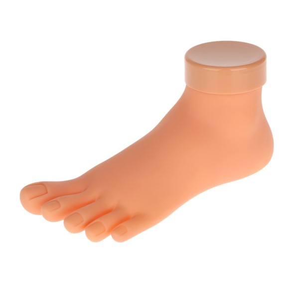 Anself PVC Mannequin Foot Nail Art Foot Practice Model Fleshcolor Color