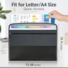 Sooez Accordion File Organizer with Safe Zipper, 12 Pocket Expanding