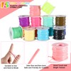 KAMJUNTAR Lanyard String,15 Rolls Gimp String Plastic Lacing Cord Plastic