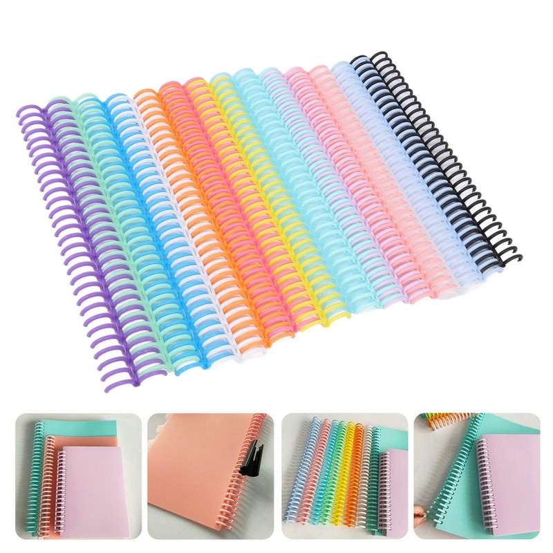 Garosa Plastic Combs 14 Colors, 30 PP Binding Spines for