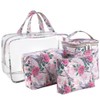 Emma & Chloe Travel Toiletry Bags for Women, 4 Piece