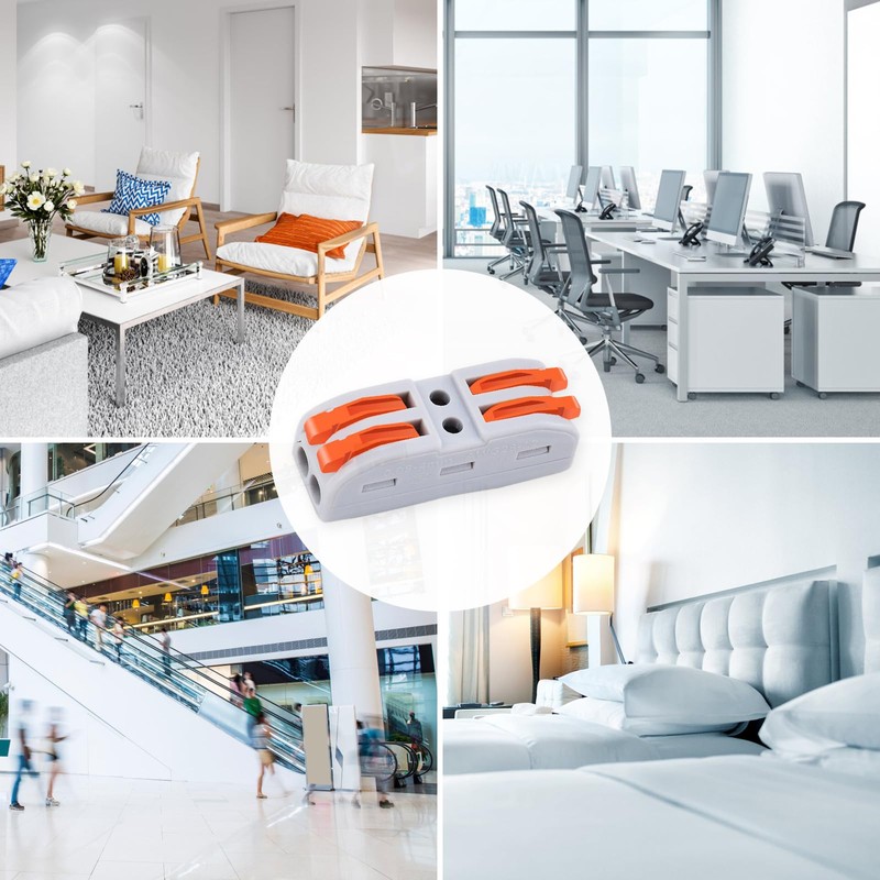 100pc Inline Compact Splicing Wire Connectors, USUPERINK Inline Wire Connector,