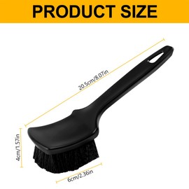 Lotsdonxia Car Wheel Cleaning Brush – Black Handle & Bristles for Efficient Tire and Rim Cleaning, Easy Dirt Removal, Suitable for Cars, Motorcycles, and Bicycles