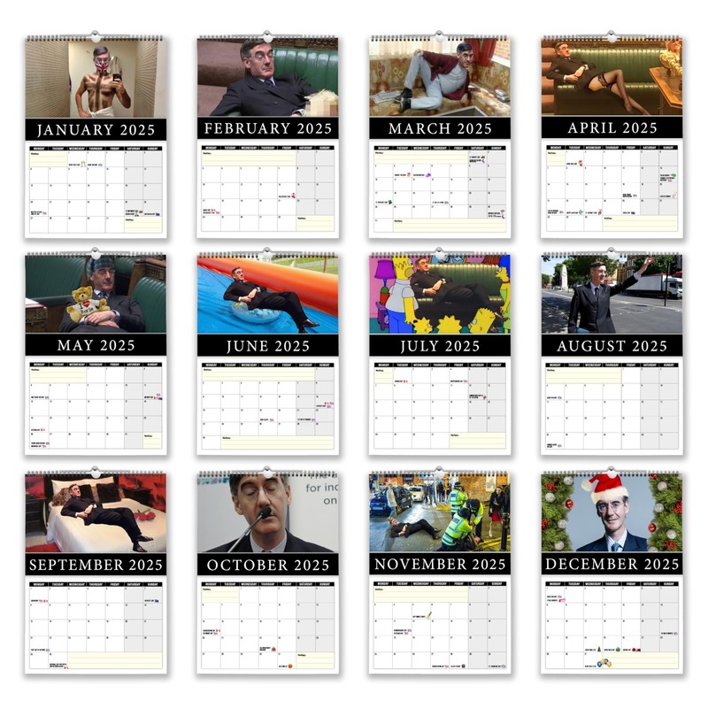 The Calendar King // Jacob Rees-Mogg - A4 Size 2025