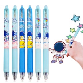 SUNXBUK Erasable Gel Pens, Pack of 6 Ballpoint Pens, Erasable Ballpoint Pen, Rollerball Pen, Erasable Pens 0.5 mm, School Office Supplies