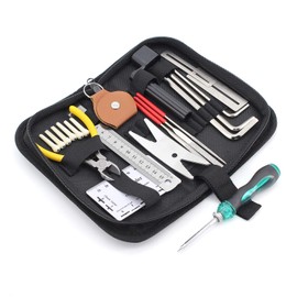 Yuhtech Guitar Repair Tool Kit, 26 Pieces Guitar Repair Tool Set, Guitar Care Set, Cleaning Tool Kit for Guitar Ukulele/Bass/Mandolin/Banjo