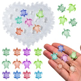 Mini Turtles Resin Silicone Molds Cute Micro Dollhouse Animals Epoxy Casting Molds for DIY Resin Fairy Garden Miniatures Landscape Crafts Decor