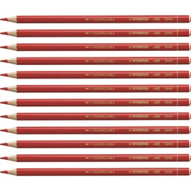 Coloured Pencil for Almost All Surfaces - STABILO All - Pack of 12 - Red