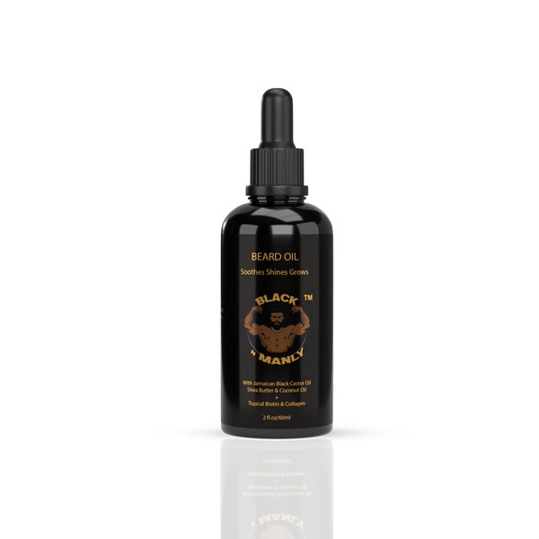 Black N Manly Beard Oil, with Leak proof top and