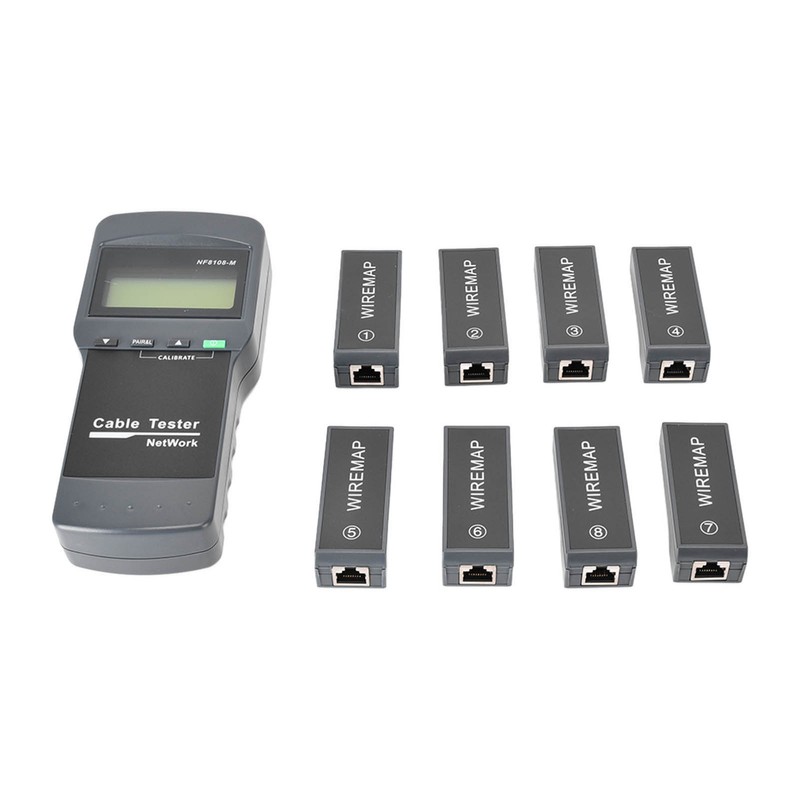 F‑8108‑M LCD Display Network Cable Length Tester Cable Wire Fault