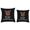 Bear Spray Not Like Bug Spray Funny Camping Throw Pillow