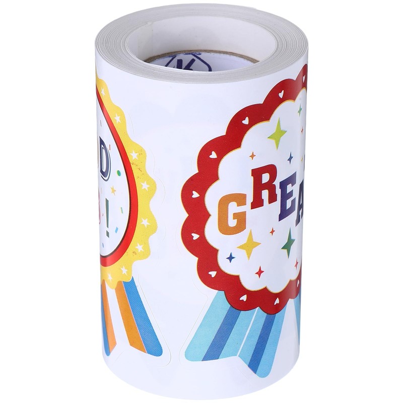OHPHCALL Award Ribbon Stickers 100 Teacher Stickers Reward Winner Badge