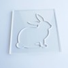 Bunny Router Template, Clear Acrylic, 7.5 x 7.5 inches, for