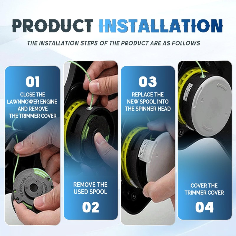 CHIHOLEN Pack of 4 Grass Trimmer Line Spool Compatible with