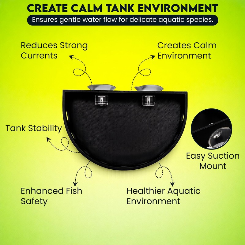 3DAquaticSolutions Aquarium Filter Baffle, Universal HOB Filter Compatible, Slow Flow