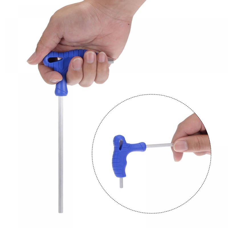 sourcing map 1.5mm Hex Key T-Handle Dual End Wrench Spanner,